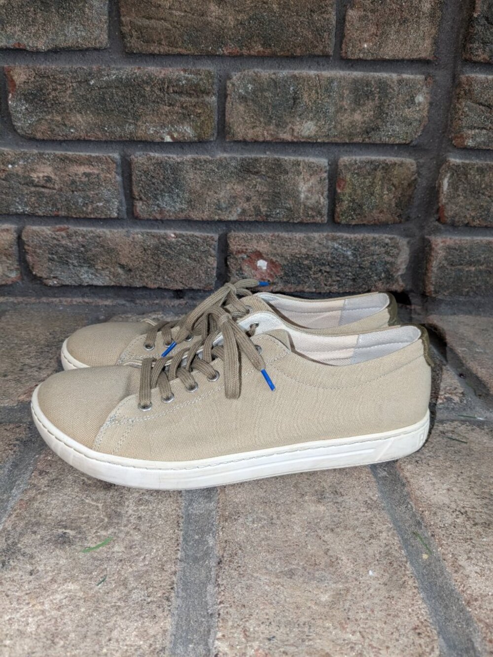 Birkenstock Arran Sneaker EU 40 W 9 M 7 Khaki Canvas Lace Up Casual Comfort Shoe
